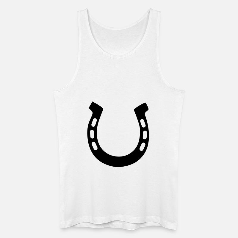 Hufeisen - Männer Bio Tank Top - Weiß