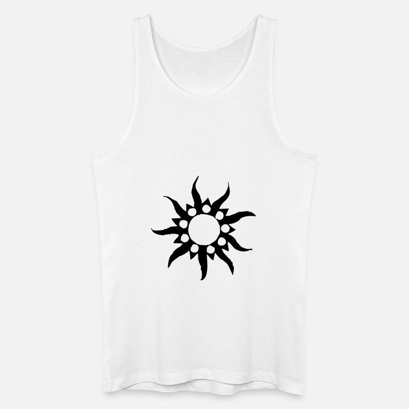 tribal sun - Männer Bio Tank Top - Weiß