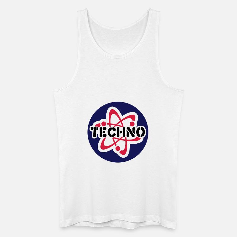 Techno__V006 - Männer Bio Tank Top - Weiß