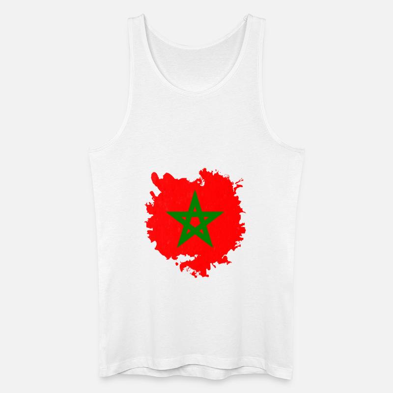 Marokko - Männer Bio Tank Top - Weiß