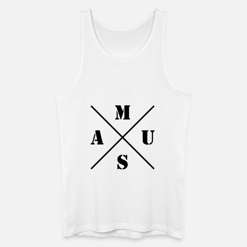 Maus Logo - Männer Bio Tank Top - Weiß