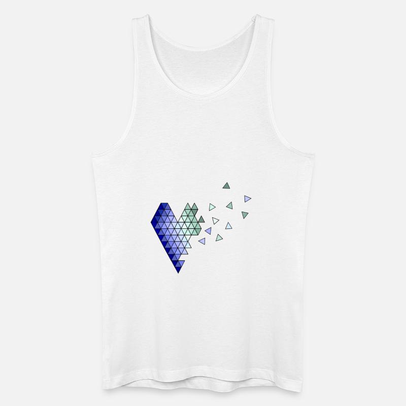 Broken Heart - Männer Bio Tank Top - Weiß