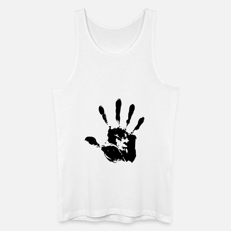 black_hand - Männer Bio Tank Top - Weiß