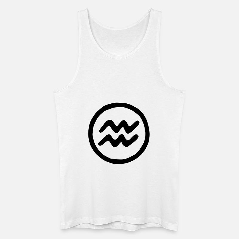 wassermann_a_1c - Männer Bio Tank Top - Weiß