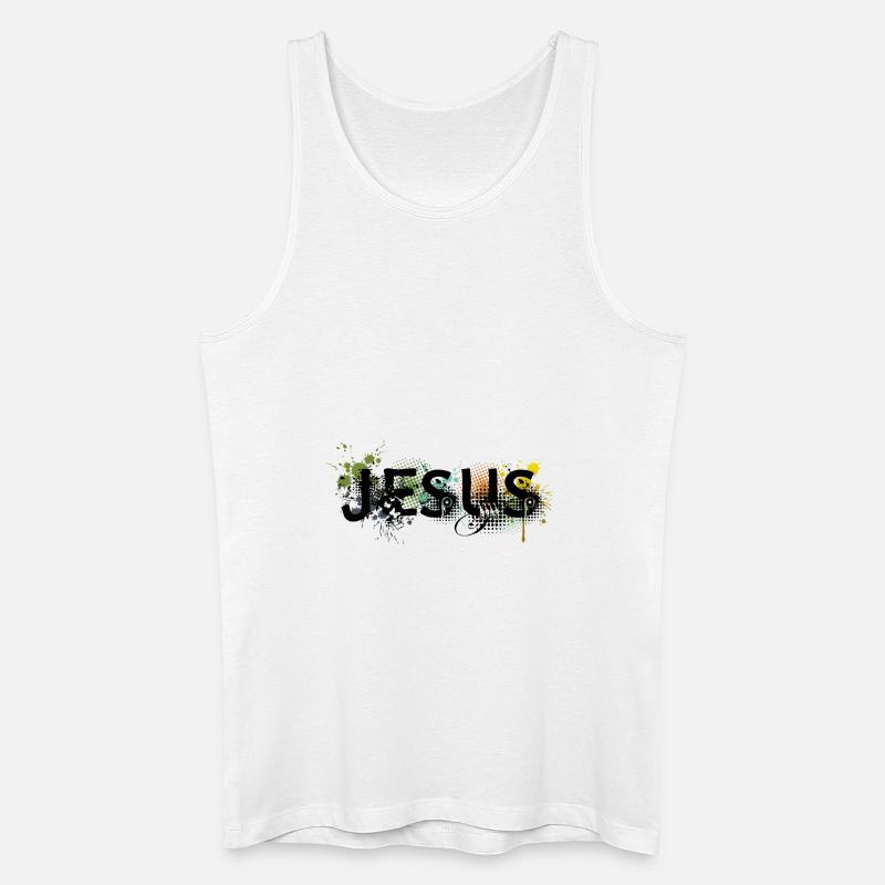 Jesus de - Männer Bio Tank Top - Weiß
