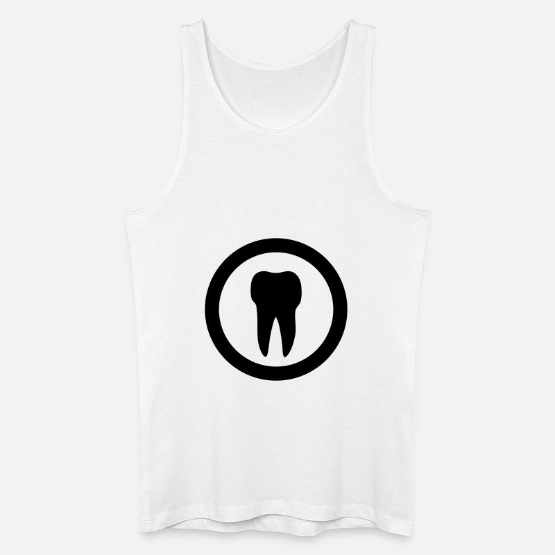 tooth icon - Männer Bio Tank Top - Weiß