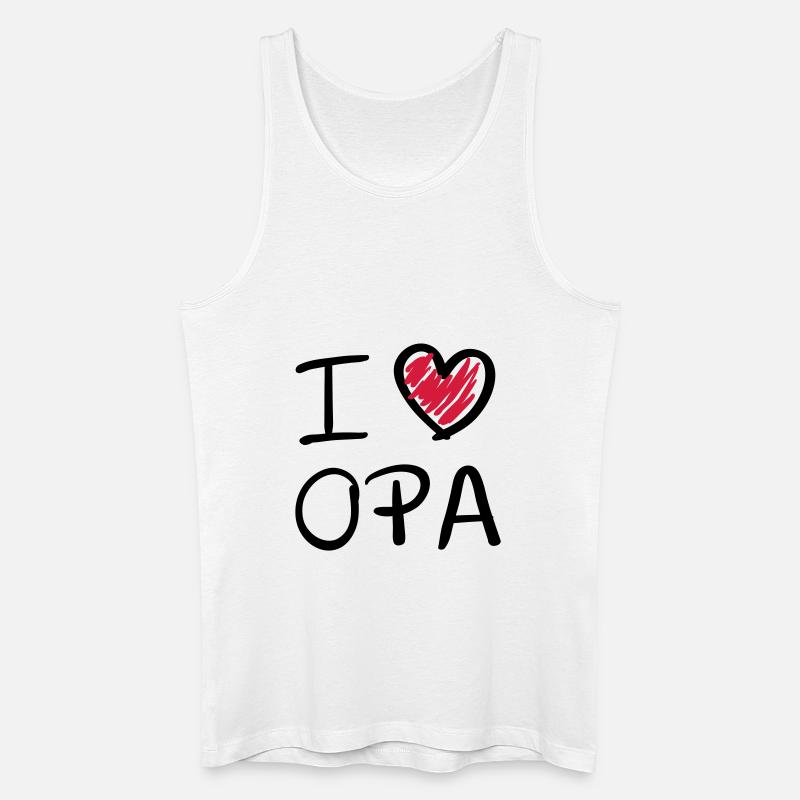 i Love Opa - Männer Bio Tank Top - Weiß