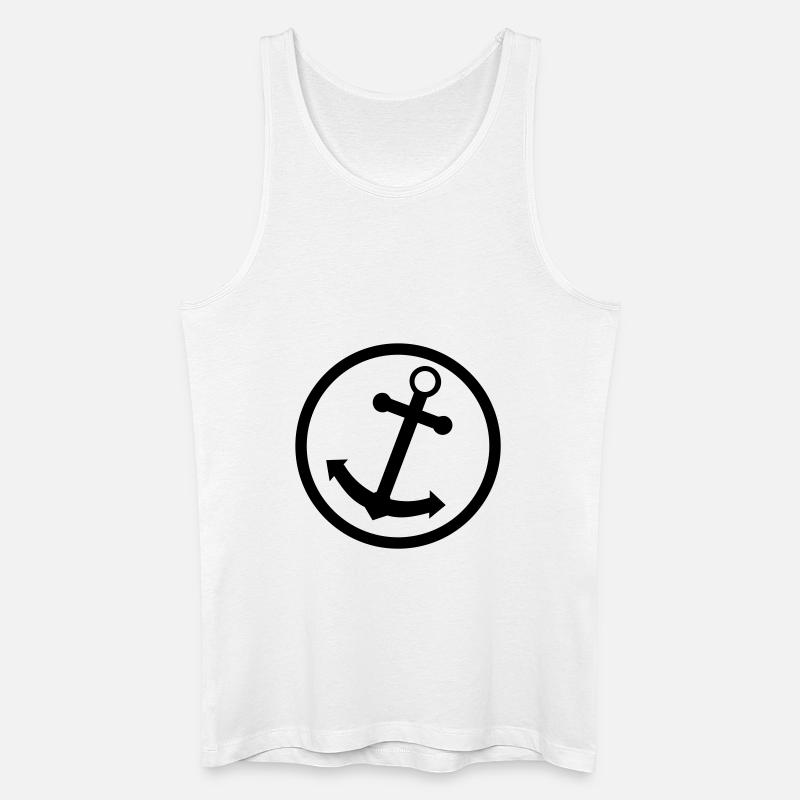 anker_symbol - Männer Bio Tank Top - Weiß