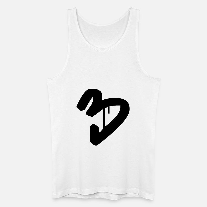 Graffiti : 3 - Männer Bio Tank Top - Weiß