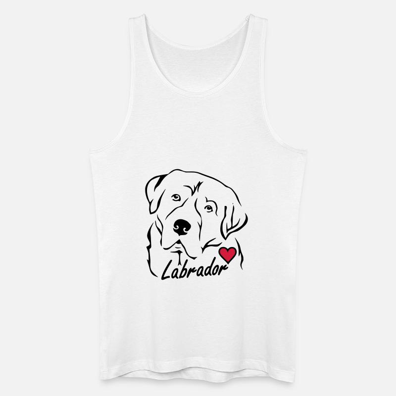 Labrador ❤ - Männer Bio Tank Top - Weiß