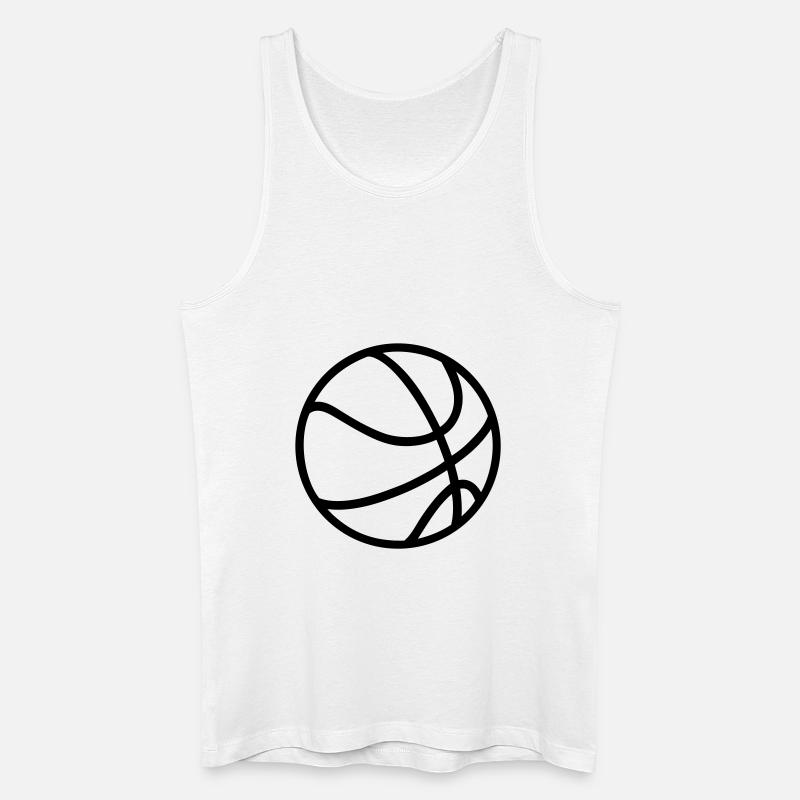 Basketball Plain - Männer Bio Tank Top - Weiß