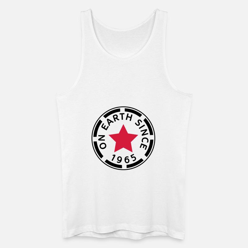 on earth since 1965 (de) - Männer Bio Tank Top - Weiß