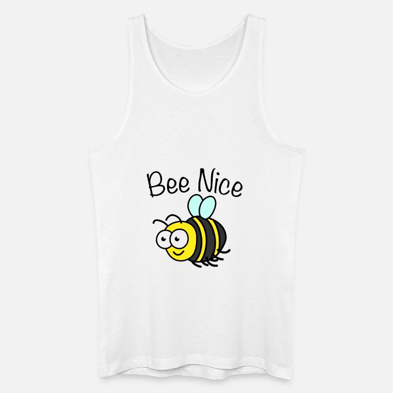 bee nice - Männer Bio Tank Top - Weiß