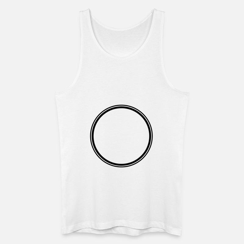 Button - Männer Bio Tank Top - Weiß