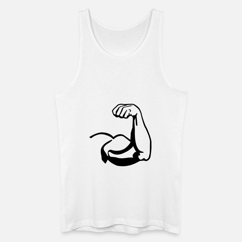 bicep__f1 - Männer Bio Tank Top - Weiß