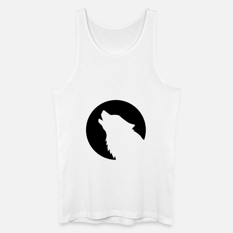 Wolf - Männer Bio Tank Top - Weiß
