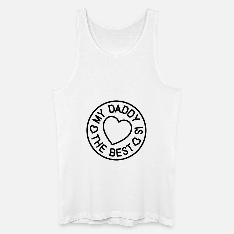 my_daddy_is_the_best2___f1 - Männer Bio Tank Top - Weiß