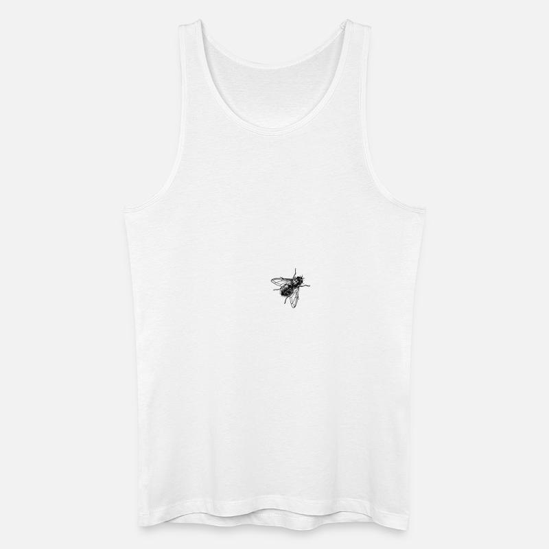 fliege - Männer Bio Tank Top - Weiß