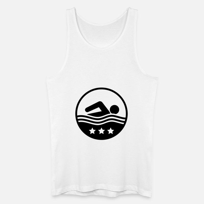 schwimmer__f1 - Männer Bio Tank Top - Weiß