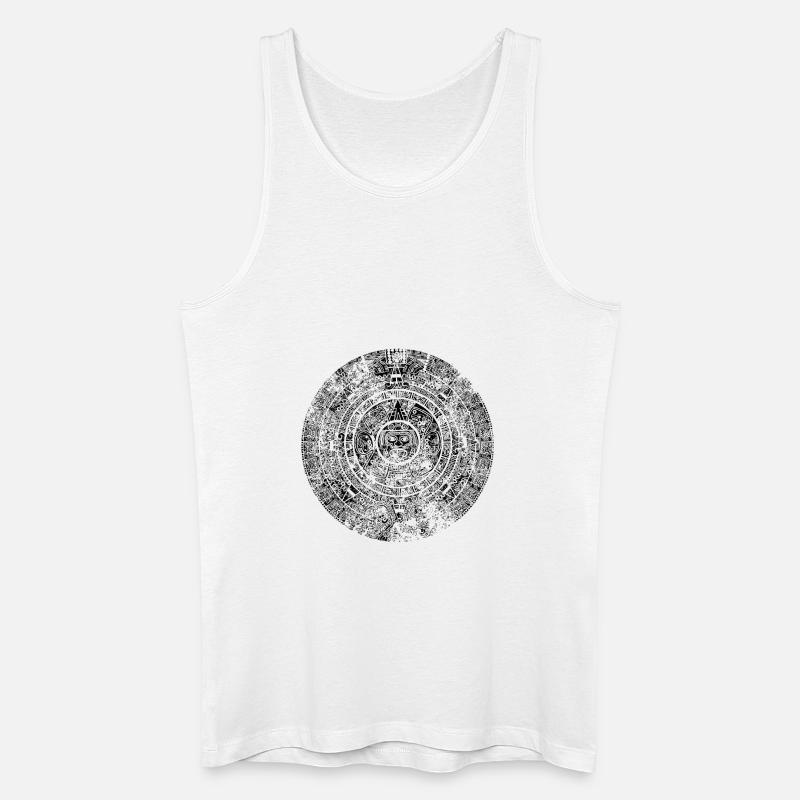 Maya Kalender - Männer Bio Tank Top - Weiß