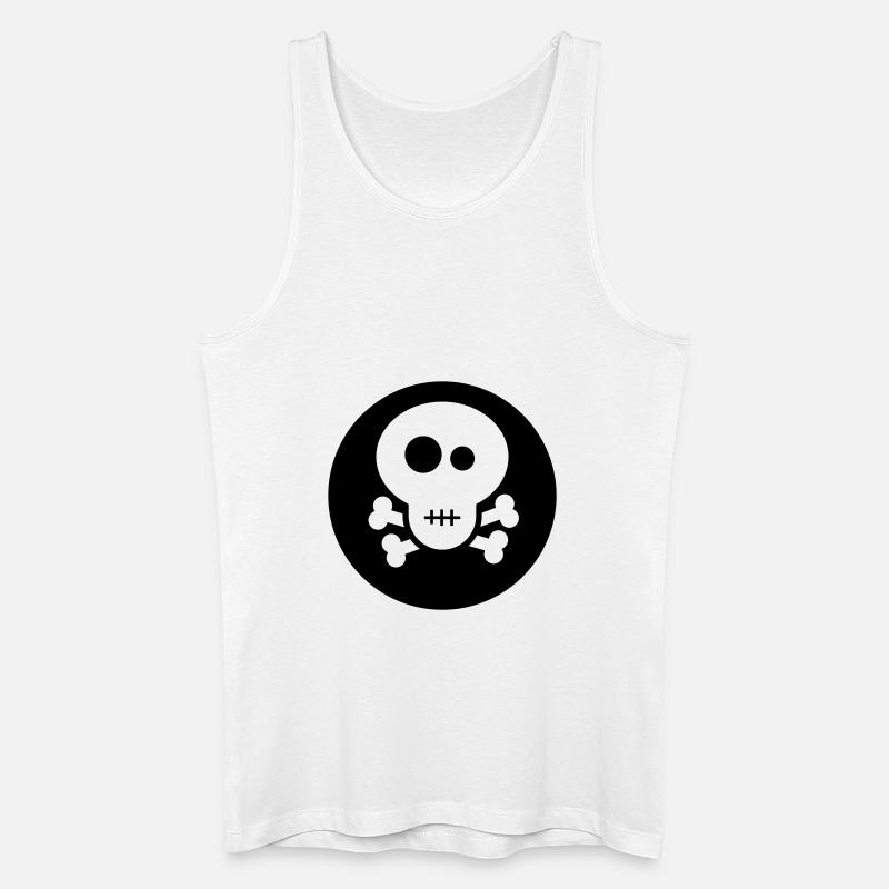 Fancy Skull - Männer Bio Tank Top - Weiß