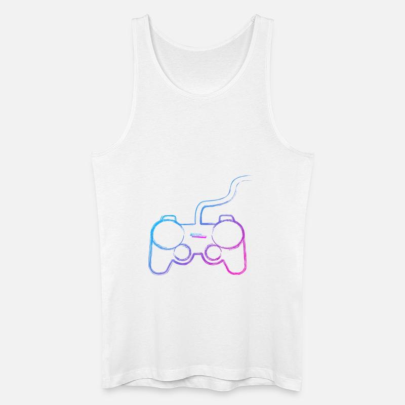 Controller Graffiti - Men’s Organic Tank Top - white