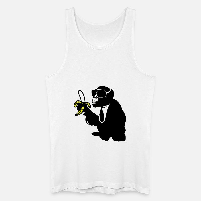 cool monkey karl - Männer Bio Tank Top - Weiß