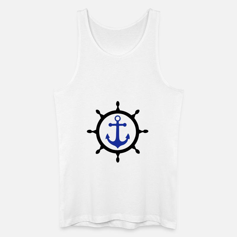 ancre marine 3 - Männer Bio Tank Top - Weiß