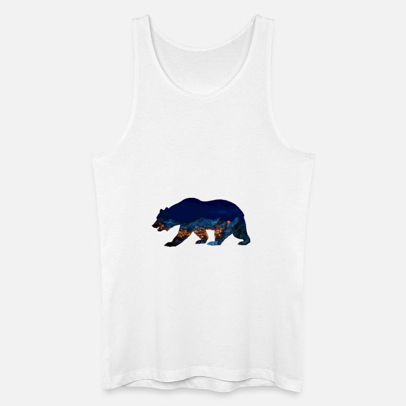 Bär - Männer Bio Tank Top - Weiß