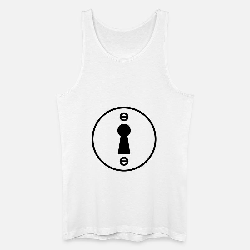 Keyhole - Männer Bio Tank Top - Weiß