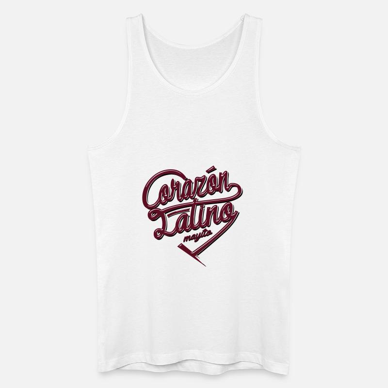 corazonlatino - Männer Bio Tank Top - Weiß