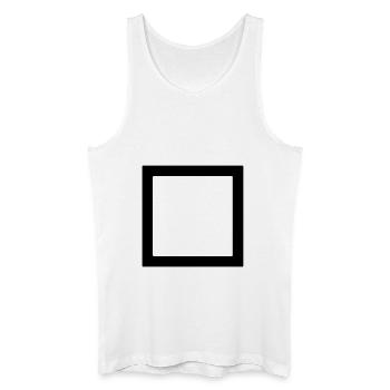 square - Men’s Organic Tank Top - white - Front