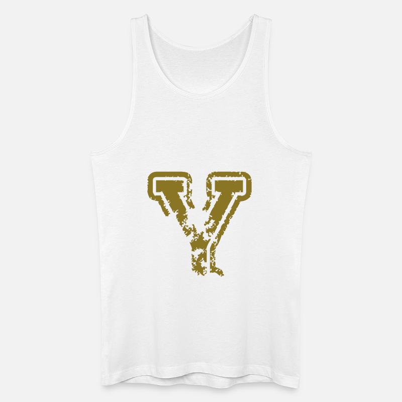 y - Buchstabe - Männer Bio Tank Top - Weiß