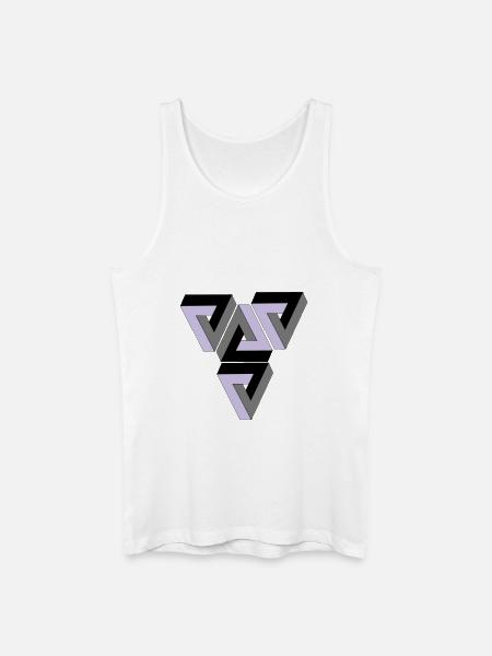 Penrose Triangle - Débardeur bio Homme - blanc