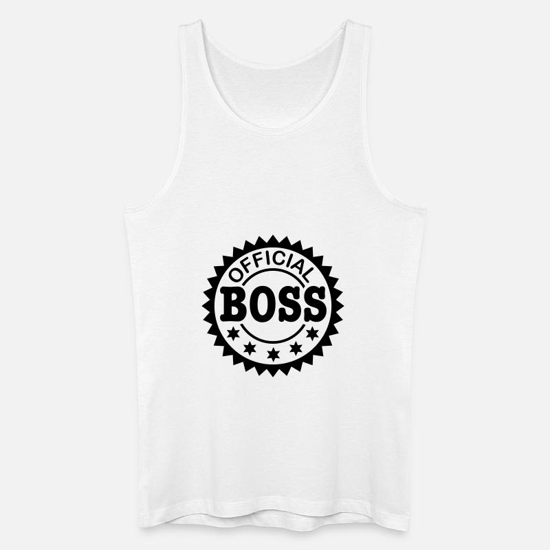 official_boss_f1 - Männer Bio Tank Top - Weiß