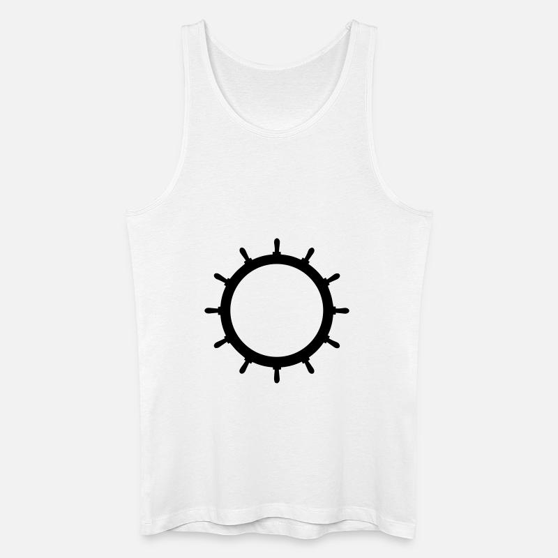 Steuerrad EMPTY 1c - Männer Bio Tank Top - Weiß