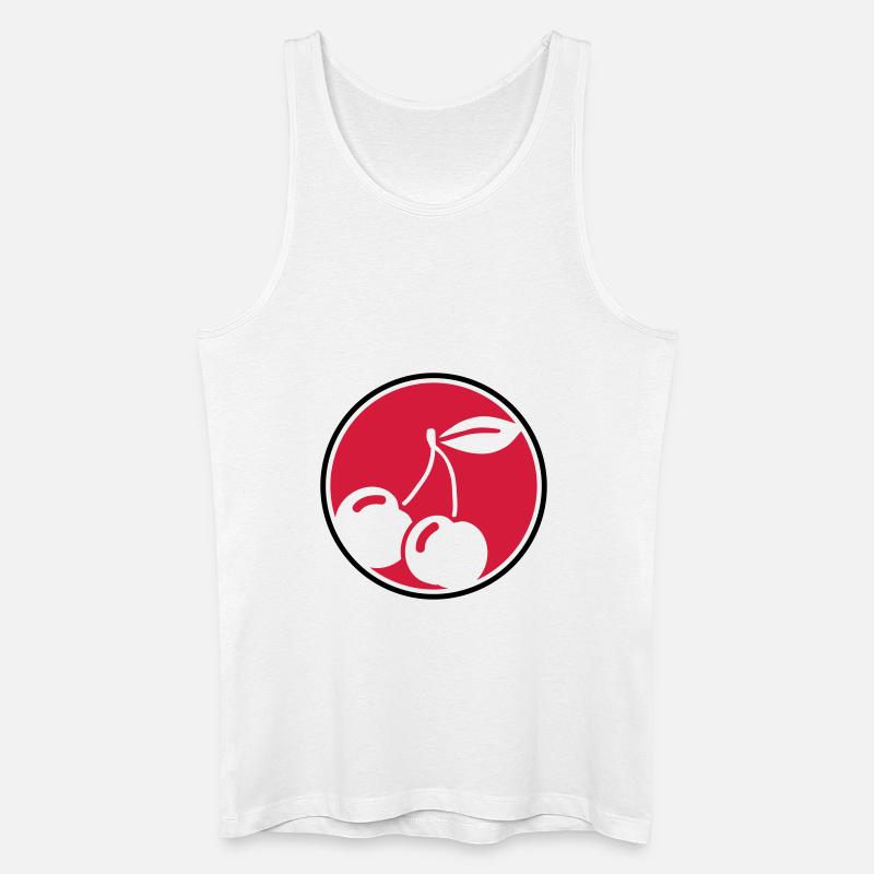 cherry_design_hi2 - Männer Bio Tank Top - Weiß