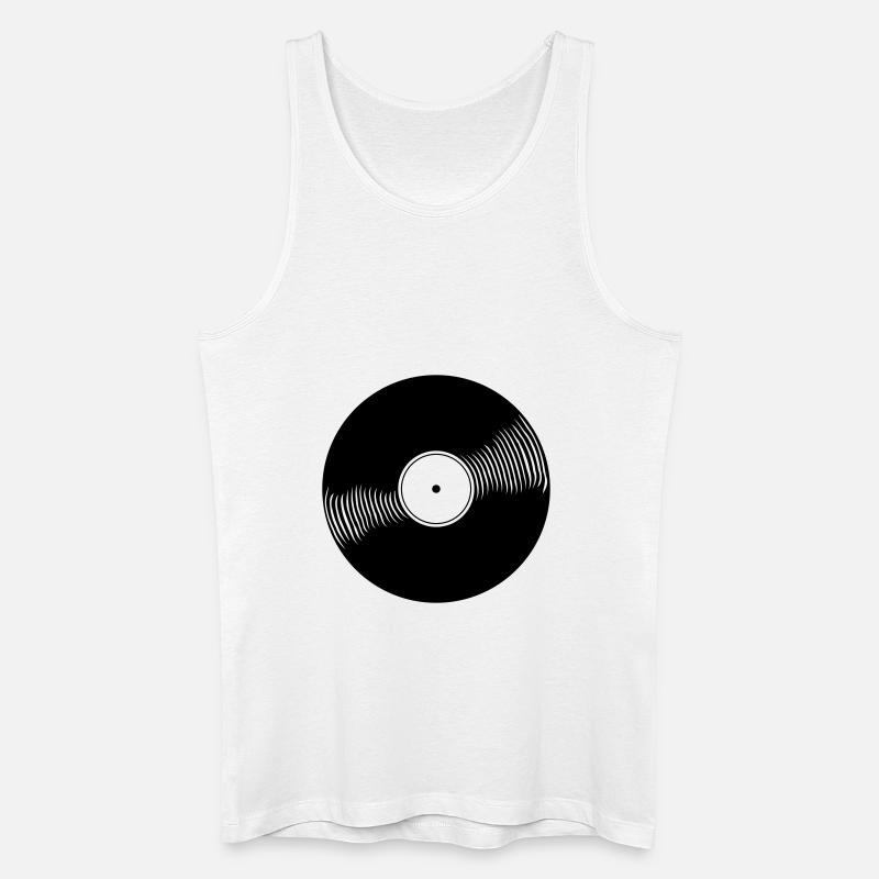DJ - Schallplatte - Männer Bio Tank Top - Weiß