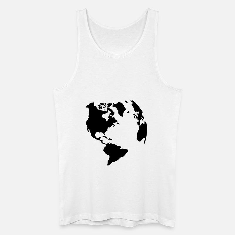 Welt - Männer Bio Tank Top - Weiß