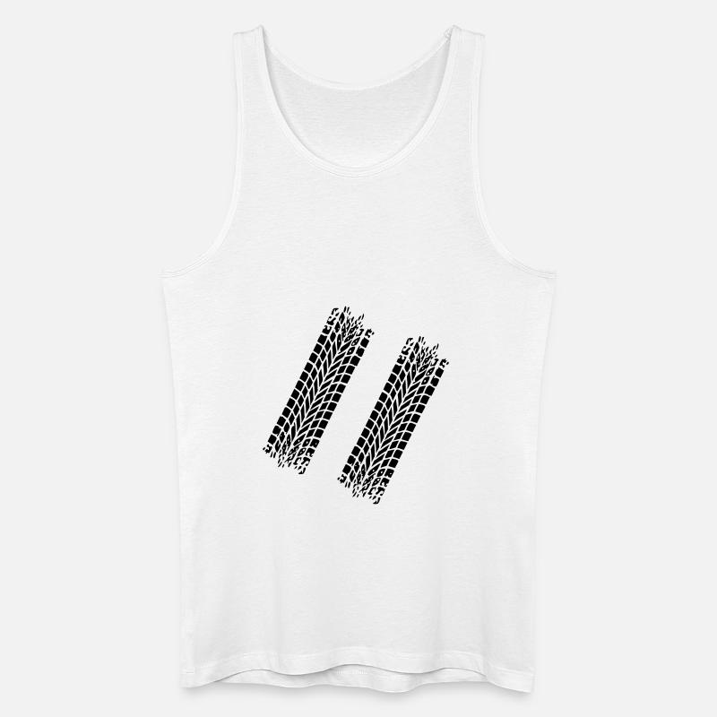 Reifen - Männer Bio Tank Top - Weiß