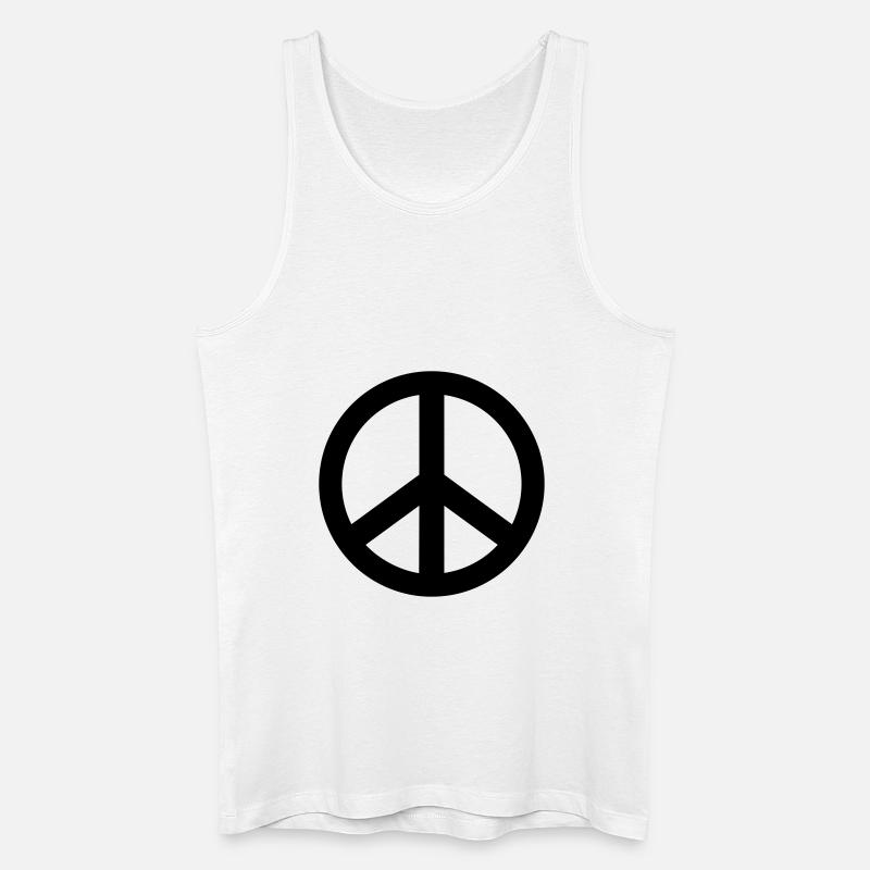 Peace - Männer Bio Tank Top - Weiß