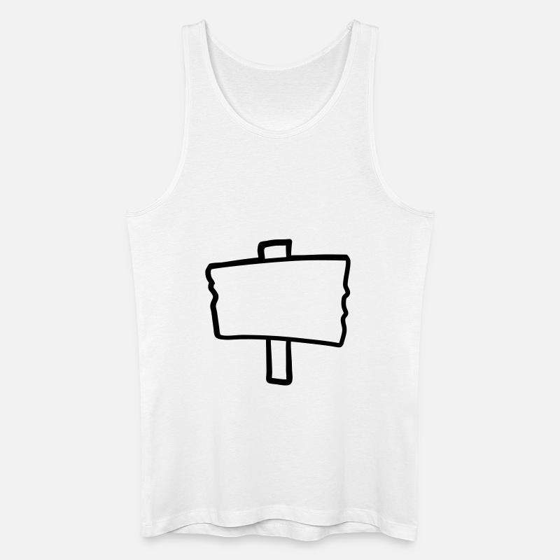 Schild Holz Rahmen - Männer Bio Tank Top - Weiß