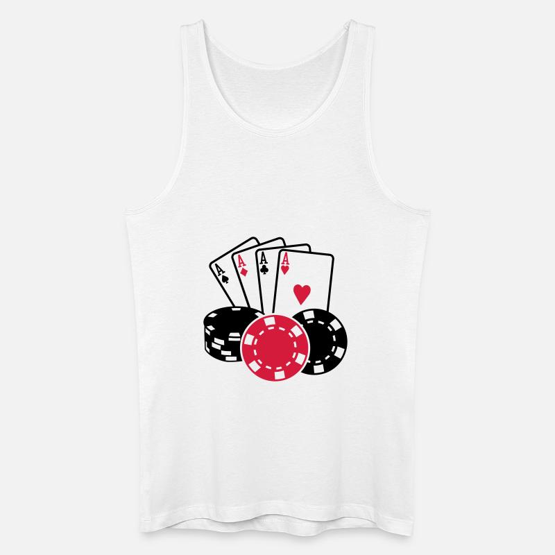 Poker - Männer Bio Tank Top - Weiß