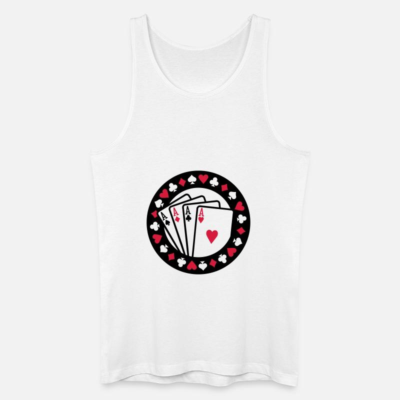 Poker - Männer Bio Tank Top - Weiß