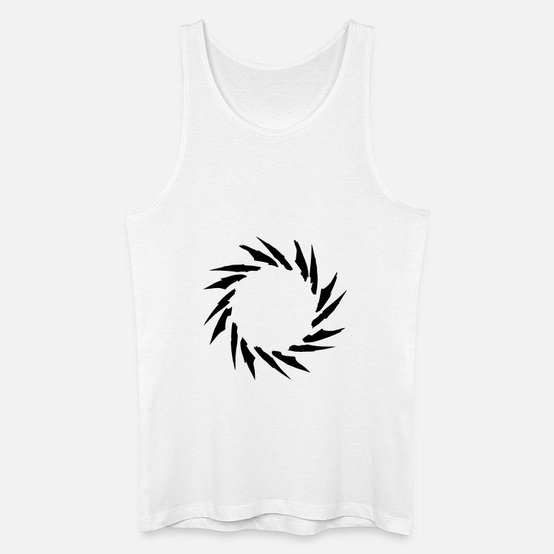 Spiral Rahmen - Männer Bio Tank Top - Weiß
