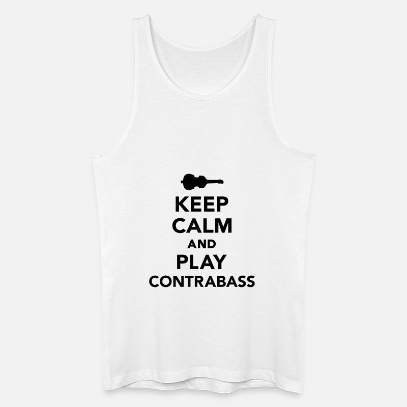 Kontrabass - Männer Bio Tank Top - Weiß
