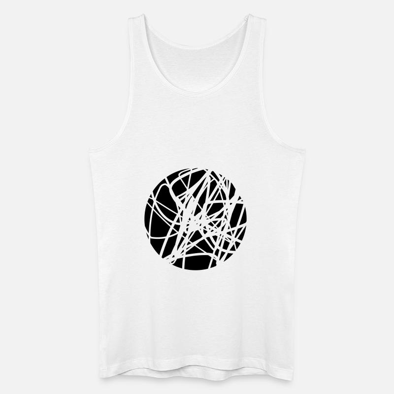 Scribbled chaotic strokes pattern - Men’s Organic Tank Top - white