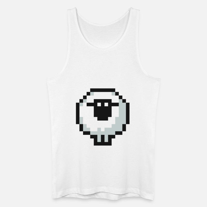 Pixel Sheep - Männer Bio Tank Top - Weiß