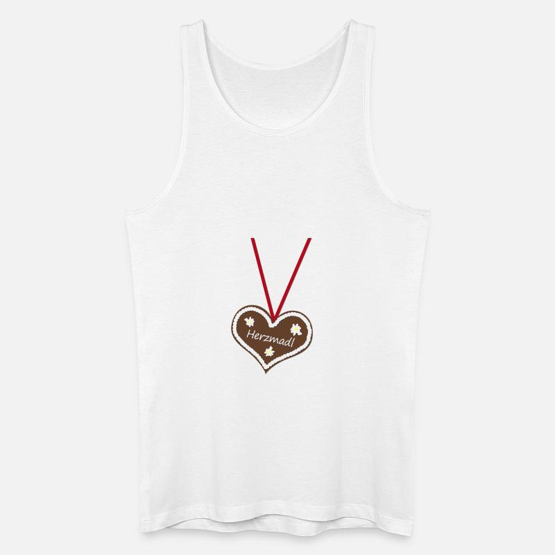 HERZMADL - Männer Bio Tank Top - Weiß