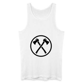 Axt - Männer Bio Tank Top - Weiß - Vorne